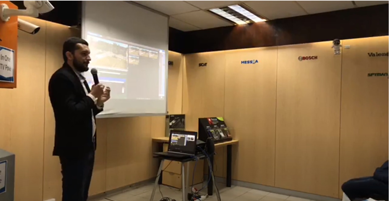Astemir Karmov presenting the latest CCTV technologies in Johannesburg